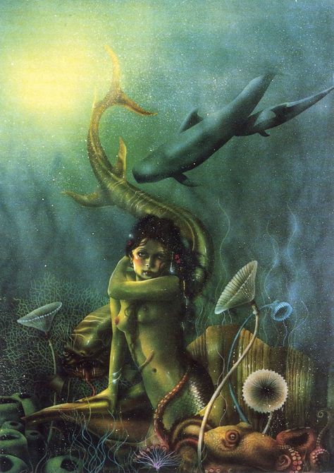 david delamare | More Mermaids And Other Sea Life David Delamare, Mermaid Images, Science Fiction Artwork, Mermaid Photos, Mermaid Pictures, Mermaid Tale, Mermaids And Mermen, Water Art, Beautiful Mermaids