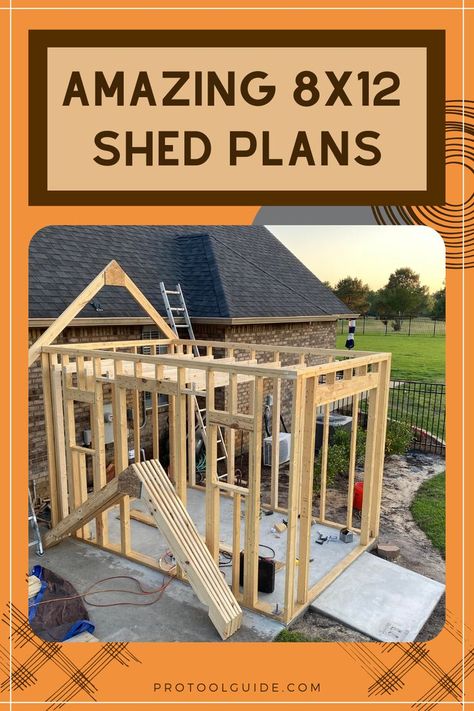 Amazing 8x12 Shed Plans #protoolguide #toolguide #tools 12 X 12 Shed Plans, 8 X 12 House Plans, 12x8 Shed Plans, Wooden Shed Plans, Free Shed Plans 8x12, Shed Plans 8x12 Outdoor Storage, 8 X 12 Shed Plans, How To Build A Storage Shed, Shed Plans 10x12 Free