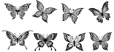 Tribal Butterfly Tattoos - Thoughtful Tattoos American Butterfly Tattoo, Native American Butterfly, Rose And Butterfly Tattoo, Unique Butterfly Tattoos, Native Tattoos, Small Rose Tattoo, Simple Butterfly, Butterfly Tattoos, Butterfly Tattoo Designs