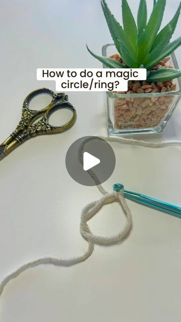 Emese on Instagram: "It took me a while to figure this out but now I’m so happy I know how to do the magic circle. So many patterns start with a magic ring and it gives a nice tight start with no gaps at the beginning of your project.  I hope you’ll find this useful.   #crocheting #crochettips #crochetreel #crochettutorial #crochet #crochetgram #crochetgeek #crocheteveryday #crochetmakesmehappy #crochetersoftheworld #crochettherapy #crochetaddict #yarnlovers #yarnlove #yarnaddict #yarnlife #crochetskills #crochetcommunity #yarnmagic #crochetvideo #crochetinspiration" No Magic Circle Crochet, How To Crochet A Circle Step By Step, How To Make A Magic Circle In Crochet, How To Crochet A Circle, Magic Circle Crochet Tutorial, Magic Circle Crochet, The Magic Circle, Circle Crochet, Crochet Geek