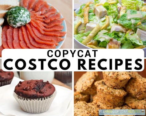 Everyone has their favorite Costco goodies, but if you're finding yourself way overspending on your shopping trips, perhaps it's time to check out these Kirkland recipes for your Costco favorites. We love saving money just as much as we love our Costco, which is why we created this list! Costco Copycat Recipes, Costco Muffin Recipe, Costco Recipes, Costco Copycat, Costco Appetizers, Costco Snacks, Aussie Bites, Sweet Kale Salad, Salted Caramel Recipes