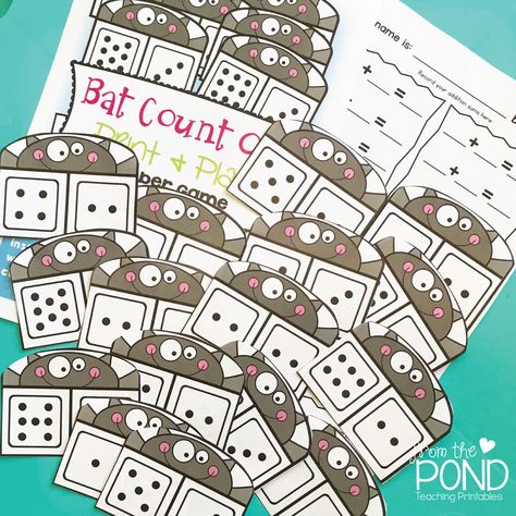 Fall Addition Math Activities - Bat Count On - Counting on for Addition Math Activities Kindergarten, Work Printables, Bats Activities, Fall Math Activities, Fall Addition, Math Mats, Teaching Printables, Fall Classroom, Activities Kindergarten