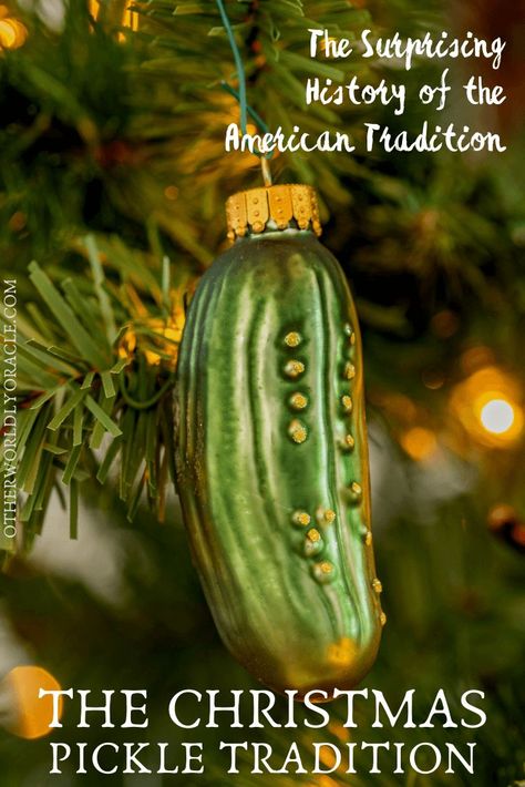 Pickle Ornament Tradition, Pickle Tree, Christmas Pickle Tradition, I Love Pickles, Pickle Gifts, Pickle Ornament, Christmas Pickle, Christmas Tradition, Kitchen Witch