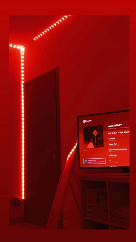 Red Lights Led, Zepeto Background Led Lights Bedroom, Red Led Couple, Bedroom With Red Led Lights, Led Lights Snap, Red Led Aesthetic, Red Led Bedroom, Red Led Lights Bedroom, Red Led Room