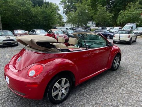 2006 Volkswagen Beetle Convertible, Red Vw Beetle Convertible, Red Vw Beetle Aesthetic, Red Volkswagen Beetle Convertible, Red Beetle Volkswagen, Red Volkswagen Beetle, Convertible Bug, Red Vw Beetle, Convertible Beetle