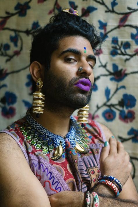 Lgbtq Rights, Gender Fluid Fashion, Indian American, Queer Fashion, Moustaches, Androgynous Fashion, Performance Artist, Beauty Standards, Artistic Photography