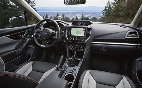 2020 Subaru Crosstrek - Photos & Videos | Subaru Subaru Crosstrek Interior, Console Styling, Car Guide, Interior Led Lights, Mid Size Suv, Subaru Crosstrek, Blue Interior, Future Car, Car Electronics