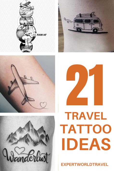 Travel Friend Tattoos, Family Travel Tattoo Ideas, Meaningful Travel Tattoos, Women Travel Tattoo, Family Travel Tattoo, Life Is An Adventure Tattoo, Delicate Travel Tattoo, Matching Travel Tattoos Best Friends, Travel Adventure Tattoo