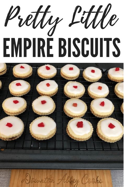 Empire Biscuit Recipe, Empire Cookies, Empire Biscuits, German Biscuits, Scottish Desserts, Empire Cookie, Scotland Food, Geek Food, Highclere Castle