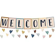 Welcome Bulletin Board, Welcome Bulletin Boards, Giant Letters, Welcome Design, Bulletin Board Borders, Welcome Boards, Bulletin Board Sets, Bulletin Board Decor, Teacher Created Resources