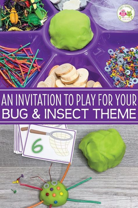 Bug Playdough, Playdough Invitation, Making Playdough, Make Play Dough, Build A Bug, Preschool Playdough, Add Math, Make Playdough, Spring Bugs