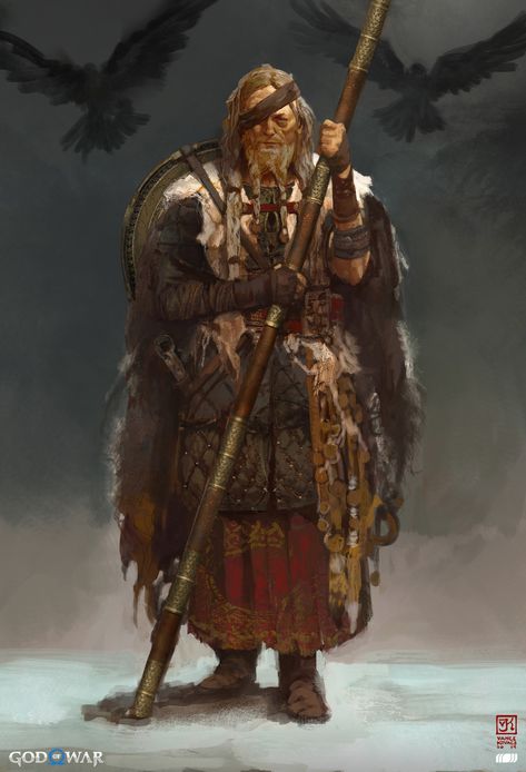 Odin Concept Art, Medieval Characters, Fantasy Wizard, Odin God, Concept Art Character Design, Norse Gods, Art Character Design, Dungeons And Dragons Characters, Dnd Art