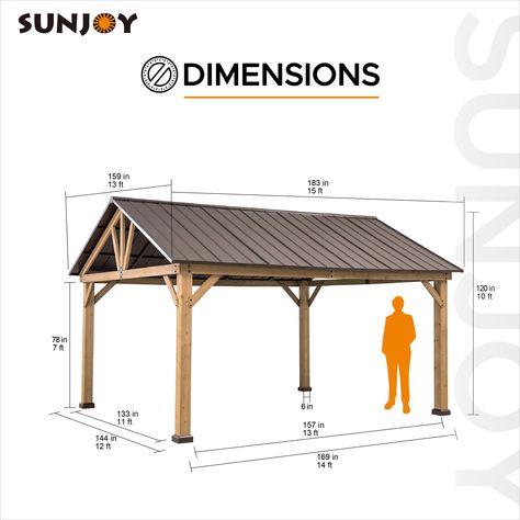 Rectangle Gazebo, 10x12 Gazebo, Gable Roof Design, Outdoor Structure, Wooden Gazebo, Hardtop Gazebo, Wood Frame Construction, Gable Roof, Patio Gazebo