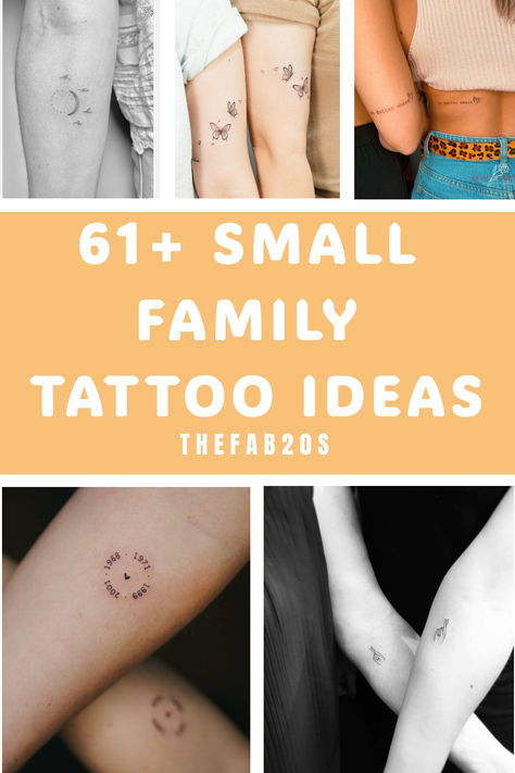 Looking for stunning small meaningful family tattoo ideas?! These stunning small family tattoo designs are STUNNING and deep Family Of 5 Symbol Tattoo, Matching Tattoos For Parents With Kids, Tiny Family Tattoos, Small Family Tattoo Ideas Symbols, Tattoo Ideas Family Symbols, Family Tatoos Woman, Tiny Tattoos For Moms, Tattoo Family Ideas For Women, Family Name Tattoo Ideas For Women