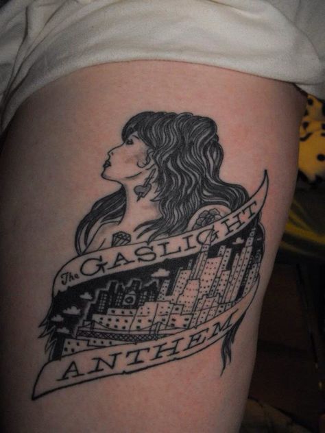 Gaslight anthem tattoo Gaslight Anthem Tattoo, Gaslight Anthem, Gaming Tattoo, Skull Tattoo, Body Art, Google Search, Tattoos, Drawings, Art