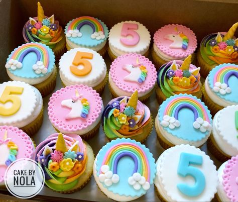 Rainbow Theme Cupcakes Ideas, Unicorn And Rainbow Cupcakes, Unicorn Themed Cupcakes, 3rd Birthday Cupcakes For Girl, Rainbow Themed Cupcakes, Unicorn Rainbow Cupcakes, Unicorn Cupcakes Ideas, Rainbow Cupcakes Ideas, 3rd Birthday Cupcakes