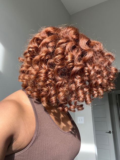 Ginger natural hair flexi rod curls Maple Brown Hair Curly, Auburn Curly Hair Black Women, Ginger Natural Hair, Red Hair On Brown Skin, Redish Brown Hair, Hair Growth Methods, Wash Day Routine, Hair Ginger, Reddish Brown Hair