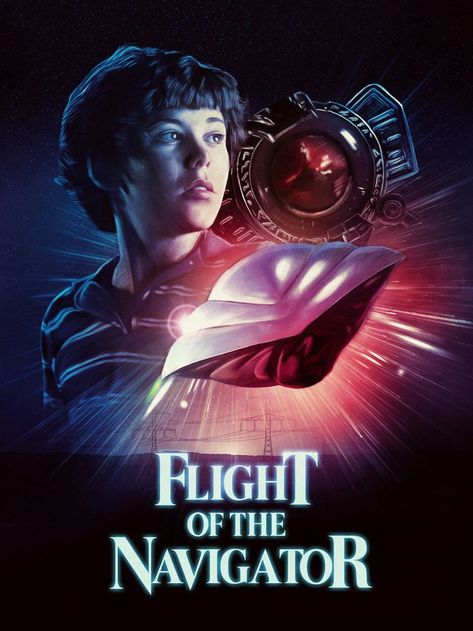 Flight Of The Navigator, Movie Posters Decor, Old Movie Poster, Sci Fi Films, Fiction Movies, Nerdy Things, Movie Poster Art, Great Films, Science Fiction Art