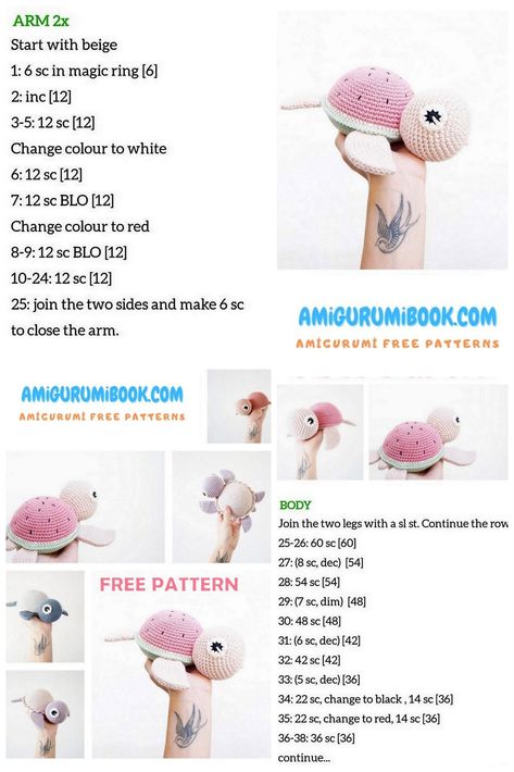 Amigurumi Free Pattern Beginner, Amigurumi Keychain Free Pattern, Amigurumi Turtle Free Pattern, Crochet Turtle Pattern, Crochet Amigurumi Patterns, Quick Crochet Patterns, Crochet Keychain Pattern, Crochet Turtle, Pola Amigurumi