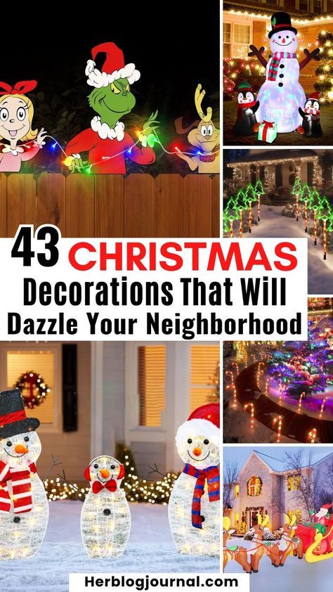 Front Yard Christmas, Christmas Outdoor Decor Ideas, Diy Lighting Ideas, Christmas Outdoor Decor, Outdoor Decor Ideas, Christmas Yard Decorations, Yard Decorations, Christmas Outdoor, Christmas Yard