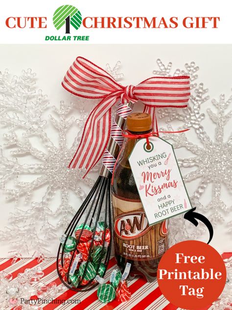 Whisk Gift Ideas Christmas, Whisk You A Merry Kissmas, Christmas Gift Ideas Dollar Tree, Whisk Crafts, Coworker Gifts Diy, Clever Christmas Gift Ideas, Christmas Gift Ideas Easy, Dollar Tree Christmas Gift Ideas, Hershey Kisses Gifts