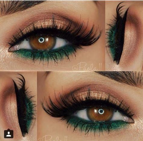 5 Bold Eye Makeup For Homecoming - Alyce Paris Machiaj Smokey Eyes, Koleksi Makeup, Makeup Cantik, Mekap Mata, Alat Makeup, Bold Eye Makeup, Smink Inspiration, Green Makeup, Makijaż Smokey Eye