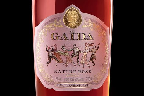 Gaïda Rosé Sparkling Wine – Packaging Of The World Wine Packaging Design, Sparkling Wine Label, Engagement Rings Couple, Wine Label Design, Design Layouts, Studio Organization, Wine Design, Wine Brands, Wine Packaging