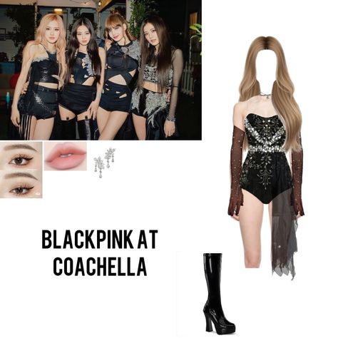 Coachella Blackpink Outfit, Blackpink Coachella Outfits 5th Member, 5 Member Outfits Kpop, Blackpink Outfit Stage, Stage Outfits Blackpink, Blackpink Fifth Member Outfit, Blackpink 5 Members Outfit, 5 Member Outfits, Blackpink Inspired Outfits