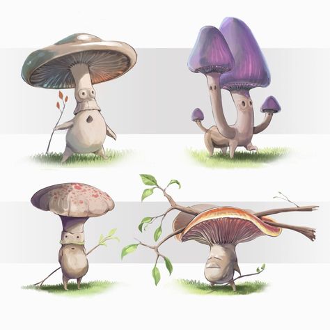 Mushroom Drawing, Dark Art Drawings, Mushroom Art, Creature Concept Art, Draw Something, Art And Illustration, Creature Concept, Creature Design, Art Plastique