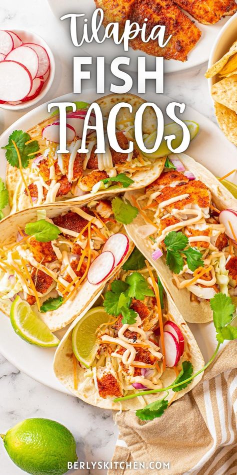 Tilapia For Fish Tacos, Fish Tacos Recipe Tilapia, Tilapia And Noodles Recipes, Fish Tacos Tilapia Baked, Fish Taco Recipe Tilapia, Tilapia Recipes Tacos, Fish Tacos With Tilapia, Tilapia Tacos Recipes, Talipia Taco Recipes