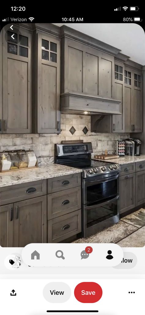 Tattoo Background Ideas, Gray Stained Kitchen Cabinets, Grey Stained Kitchen Cabinets, Stained Kitchen Cabinets, Brown Kitchen Cabinets, Rustic Kitchen Cabinets, Tattoo Background, Diy Kitchen Renovation, Kitchen Cabinet Styles