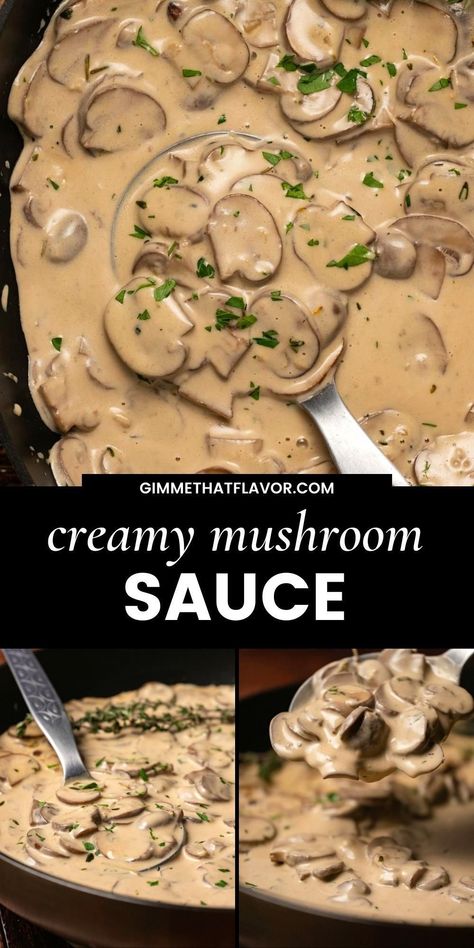 Vegetarian Side Dish Recipes, Vegetarian Holiday Recipes, Monday Recipes, Mushroom Gravy Recipe, Mushroom Sauce Recipe, Mushroom Cream Sauces, Creamy Mushroom Sauce, Gravy Sauce, Mushroom Gravy