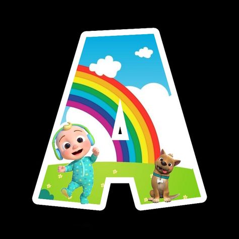 Cocomelon Free Letter A Printable Save now! Don't forget to follow for more. Cocomelon Frame, Letter A Printable, Cocomelon Birthday, Birthday Frames, Free Lettering, Boy Birthday Parties, Letter A, 2nd Birthday, Follow For More