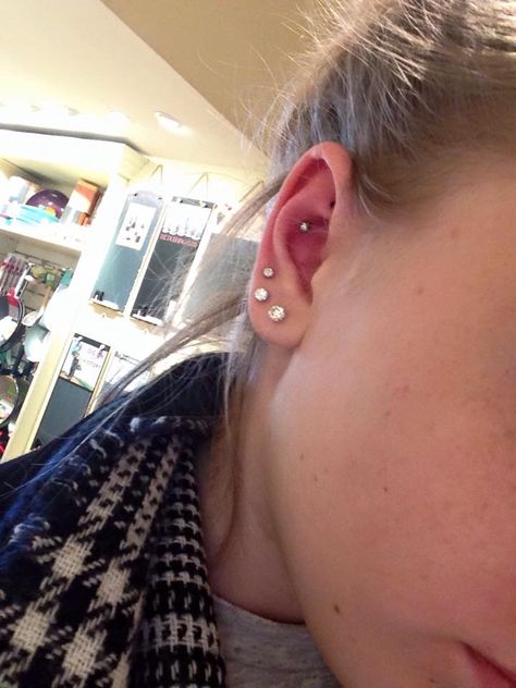 My Inner Conch Piercing Upper Conch Piercing, High Conch Piercing, Inner Conch Piercing Studs, Outer Conch Piercing, Conch Piercing Stud, Inner Conch Piercing, Inner Conch, Conch Stud, Piercing Inspo