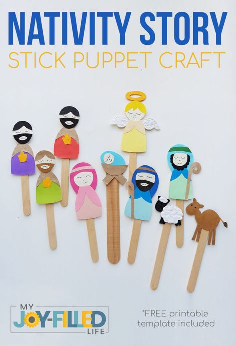 Make the Christmas story come alive with this nativity story puppet craft. Includes free printable character template. Fun for the whole family! #nativity #nativitystory #Christmascraft #stickpuppets Puppet Craft, Nativity Story, Christmas Crafts For Toddlers, The Nativity Story, Christmas Crafts For Kids To Make, Character Template, Puppet Crafts, Christmas Blessings, The Nativity