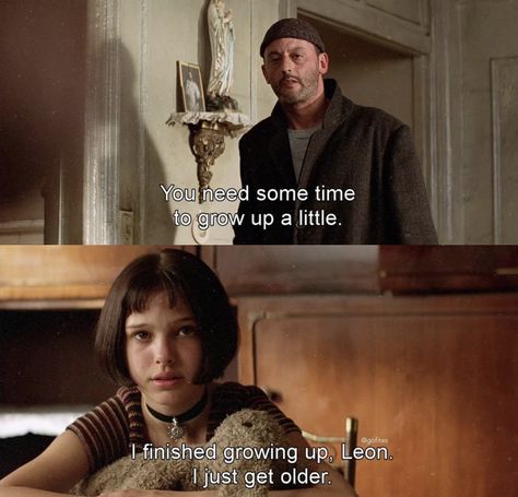 Leon The Professional Quotes, Matilda And Leon Art, 42 Movie, Professional Quotes, Mind Movie, Leon The Professional, Best Movie Quotes, Cinema Quotes, Luc Besson