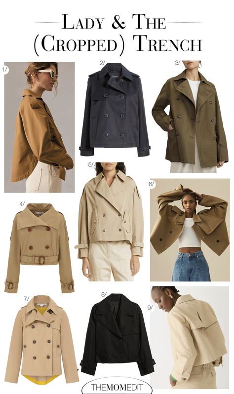 PEEP YOUR NEW FOREVER JACKET: THE CROPPED TRENCH COAT | Anyone else eyeing cropped trench coats? (I have several in my cart.) Trendy yet practical, these 9 jackets from Anthro, J.Crew & more are sure to be in your forever closet. | #TheMomEditStyle #CroppedTrenchCoat #CroppedTrenchJacket #TrenchJacket #ShortCoat #DoubleBreastedCoat #CroppedCoat #HerringboneJacket #LadyTrenchCoat #WaterproofJacket #LightweightJacket #KhakiTrenchCoat #BananaRepublic #Anthropologie #JCrew Short Trench Coat Outfit Fall, Trench Coat Short Women, Mini Trench Coat Outfit, Crop Trench Coat Outfit, Trench Jacket Outfit, Short Trench Coat Outfit, Cropped Trench Coat Outfit, Short Coat Outfit, Short Coat Style