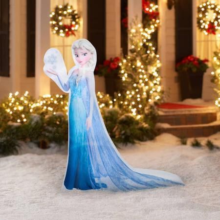 Disney Frozen 5' ELSA Snowflake Airblown Christmas Inflatable Yard Outdoor Decor #disney Frozen Christmas Decorations, Elsa Snowflake, Frozen Christmas Tree, Xmas Decorations Outdoor, Inflatable Christmas Decorations, Minion Christmas, Christmas Spectacular, Frozen Christmas, Lawn Decorations