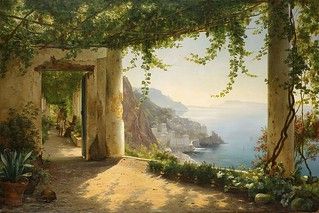 aagaard, carl frederik - view to amalfi | Carl Frederik Aaga… | Flickr Italy Art Print, Tuscan Landscaping, Italy Art, Tile Murals, The Amalfi Coast, Painting Reproductions, Amalfi Coast, Amalfi, Stretched Canvas Prints