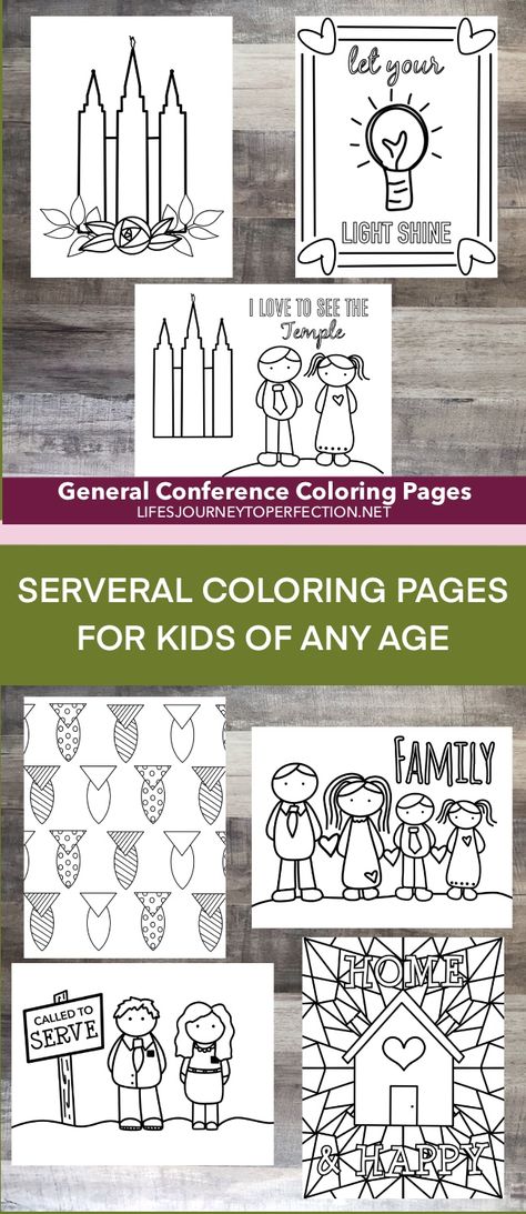 General Conference Activities For Kids Toddlers, Free Printable Conference Packets, Diy General Conference Notebook, General Conference Activities For Nursery, Free Conference Coloring Pages, Toddler General Conference Activities, Primary General Conference Packet, Free Lds Conference Printables, Primary Conference Ideas