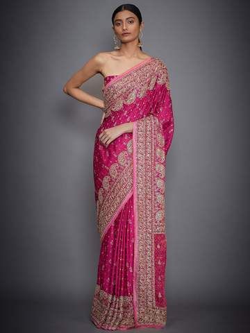 Ritu Kumar Saree, Reception Saree, Saree Women, Ritu Kumar, Bridal Ideas, Saree For Women, Embroidered Saree, Designer Saree Blouse Patterns, Saree Trends