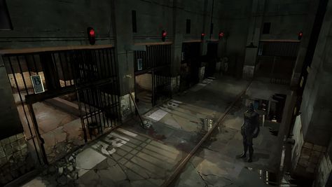 Prison Concept Prison Concept Art, Sci Fi Prison, Prison Art, Dishonored, Game Concept, Scenic Design, Game Concept Art, Environment Design, Environment Concept Art