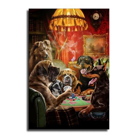 PRICES MAY VARY. Title: LIXI Art posters Dogs Playing Poker Video Game Canvas Wall Art Poster Decorative Bedroom Modern Home Print Picture Artworks Posters Unframed,20x30inch(50x75cm). Product Type: Categories Doberman Rottweiler, Jesus Poster, Dogs Playing Poker, Christian Poster, Dogs Playing, Lion Poster, Retro Metal Signs, Dog Wall Art, Animal Posters