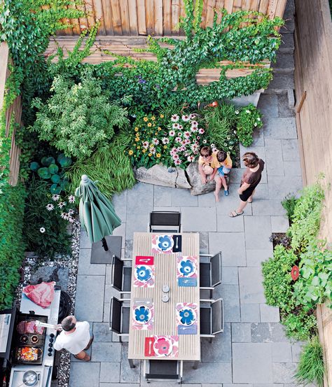 Backyard Dining Area, Backyard Dining, Modern Outdoor Spaces, Backyard Buildings, Outdoor Entertaining Area, City Garden, Fire Pit Backyard, Patio Stones, Outdoor Dining Area