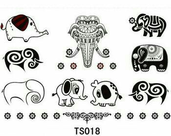 Elephant Mehndi Design, Elephant Mehndi, Afro Tattoo, Behind Ear Tattoos, Ear Tattoos, Small Elephant, Elephant Drawing, Stencils Printables, Temp Tattoo