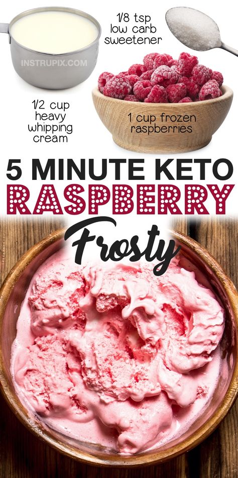 Keto Frosty, Dessert Quick, Keto Raspberry, Comidas Keto, Desserts Keto, Postre Keto, Low Carb Sweeteners, Keto Ice Cream, Low Carb Treats