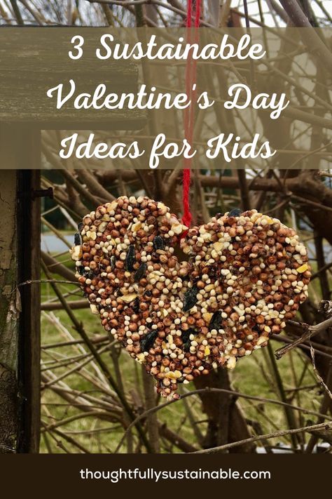 Bird Seed Ornaments Recipe, Nature Crafts Kids, Bird Seed Ornaments, Bird Feeder Craft, Valentine's Day Crafts, Food Ornaments, Preschool Valentines, Valentine Crafts For Kids, Toddler Valentines