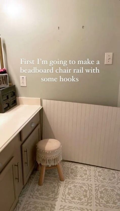 Beadboard Chair Rail, Bathroom Beadboard, Beadboard Ideas, Beach Castle, Alternate Angles, Bathroom Chair, Beadboard Wallpaper, Beadboard Bathroom, Bead Board Walls