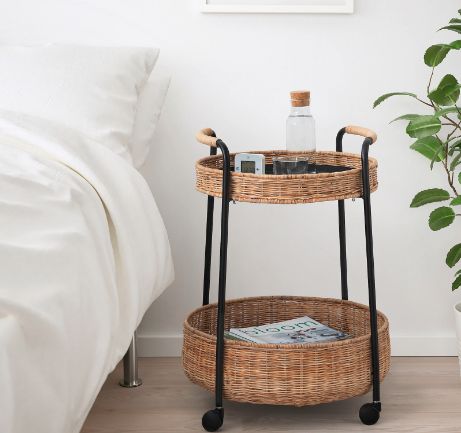 BOHO IKEA FINDS YOU'LL LOVE / Tory Stender - Tory Stender Lubban Trolley, Storage Rattan, Trolley Table, Ikea 2015, Rattan Bedroom, Rolling Table, Sunroom Furniture, Ikea Finds, Ikea Catalog