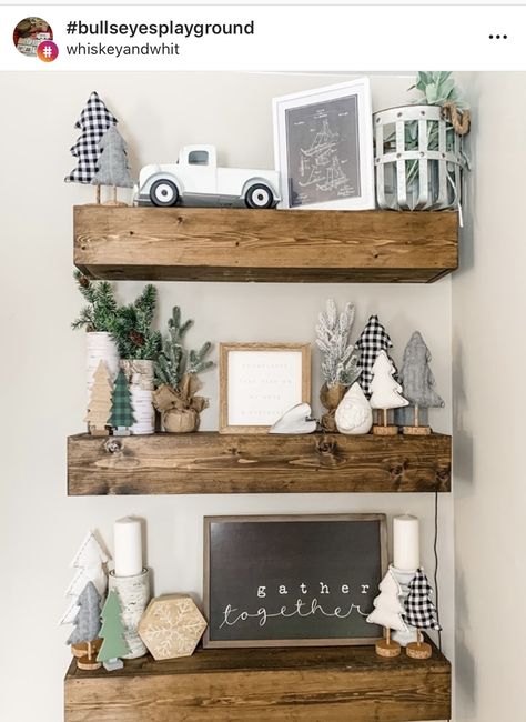 Living Room Floating Shelves, Room Floating Shelves, Wall Decor Dining Room Ideas, Winter Decor Ideas, Floating Shelves Living Room, Floating Shelf Decor, Birch Logs, Dining Room Wall Decor, Cozy Room Decor